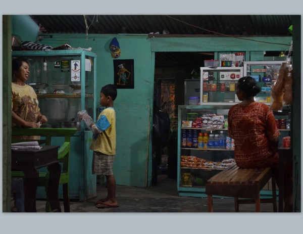 A store at night in Jogja